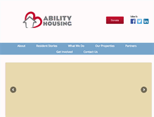 Tablet Screenshot of abilityhousing.org